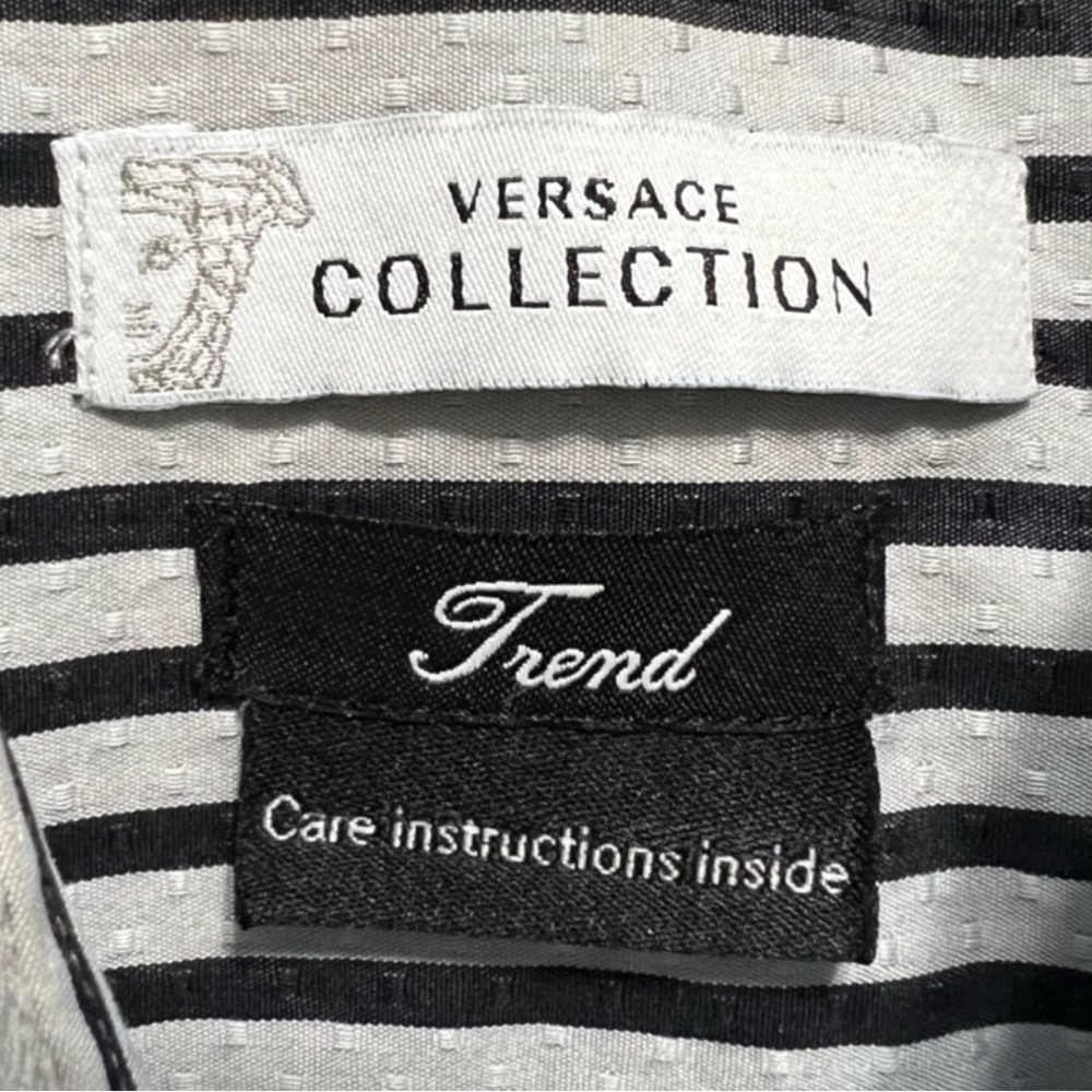 Versace Collection Trend Men’s Stripe‎ Dress Shirt - Picture 9 of 12